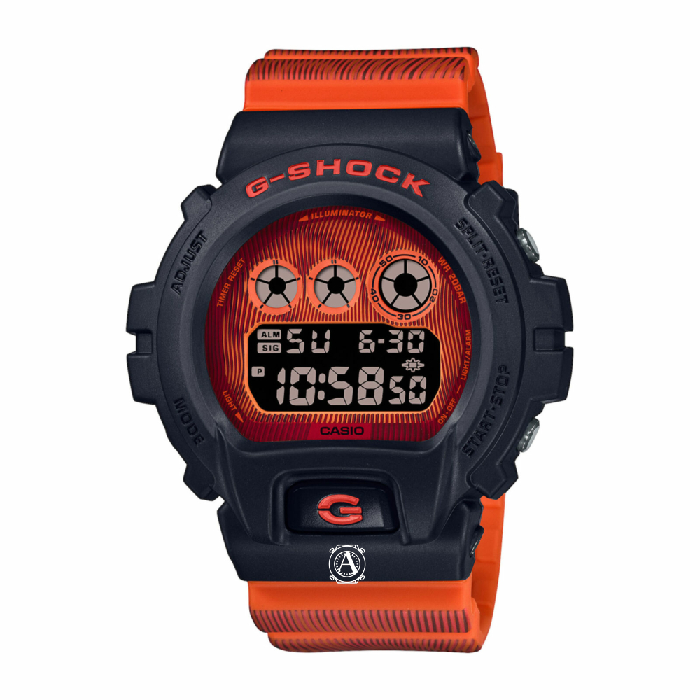 Casio G-Shock Time Distortion Limited Edition férfi óra narancssárga DW-6900TD-4ER