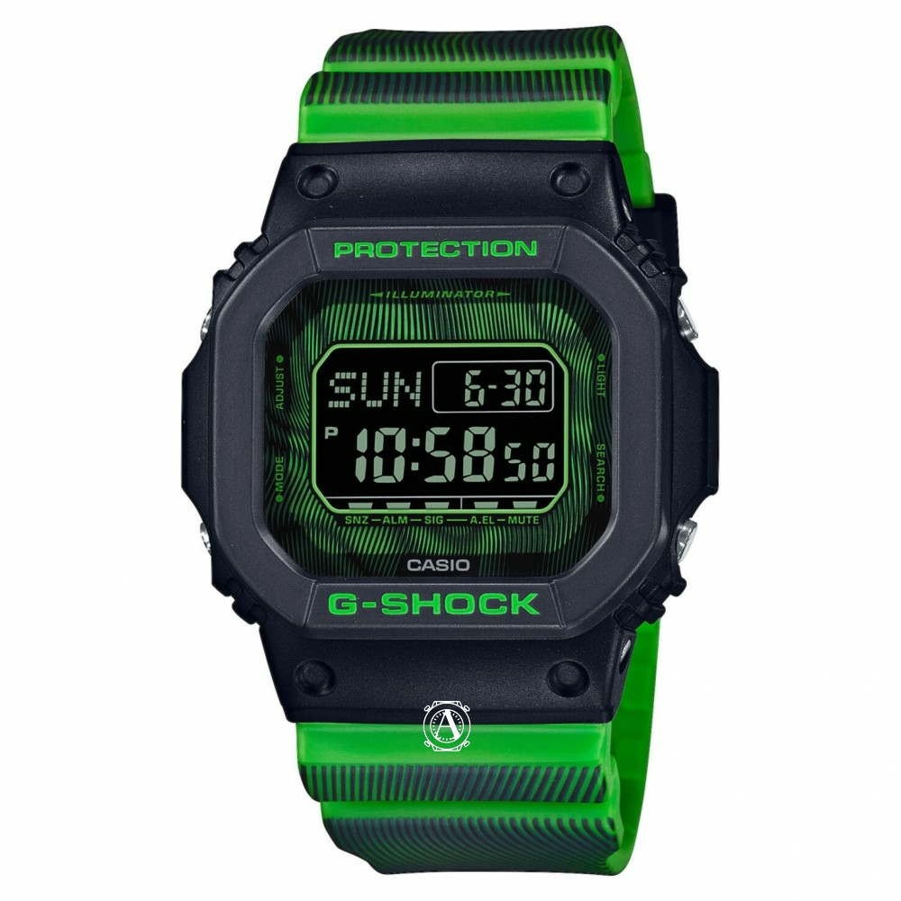 Casio G-Shock Time Distortion Limited Edition férfi óra zöld DW-D5600TD-3ER