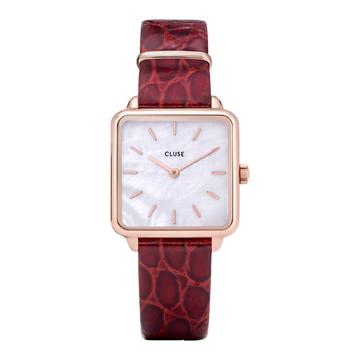 Cluse La Tétragone Leather Red Alligator női óra CW0101207029