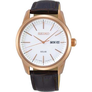 Seiko Solar bőrszíjas férfi karóra SNE530P1